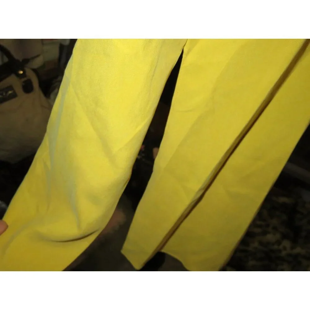 BOGO Anne Klein Yellow 100% Silk Sleeveless Shell Blouse size 10 EUC